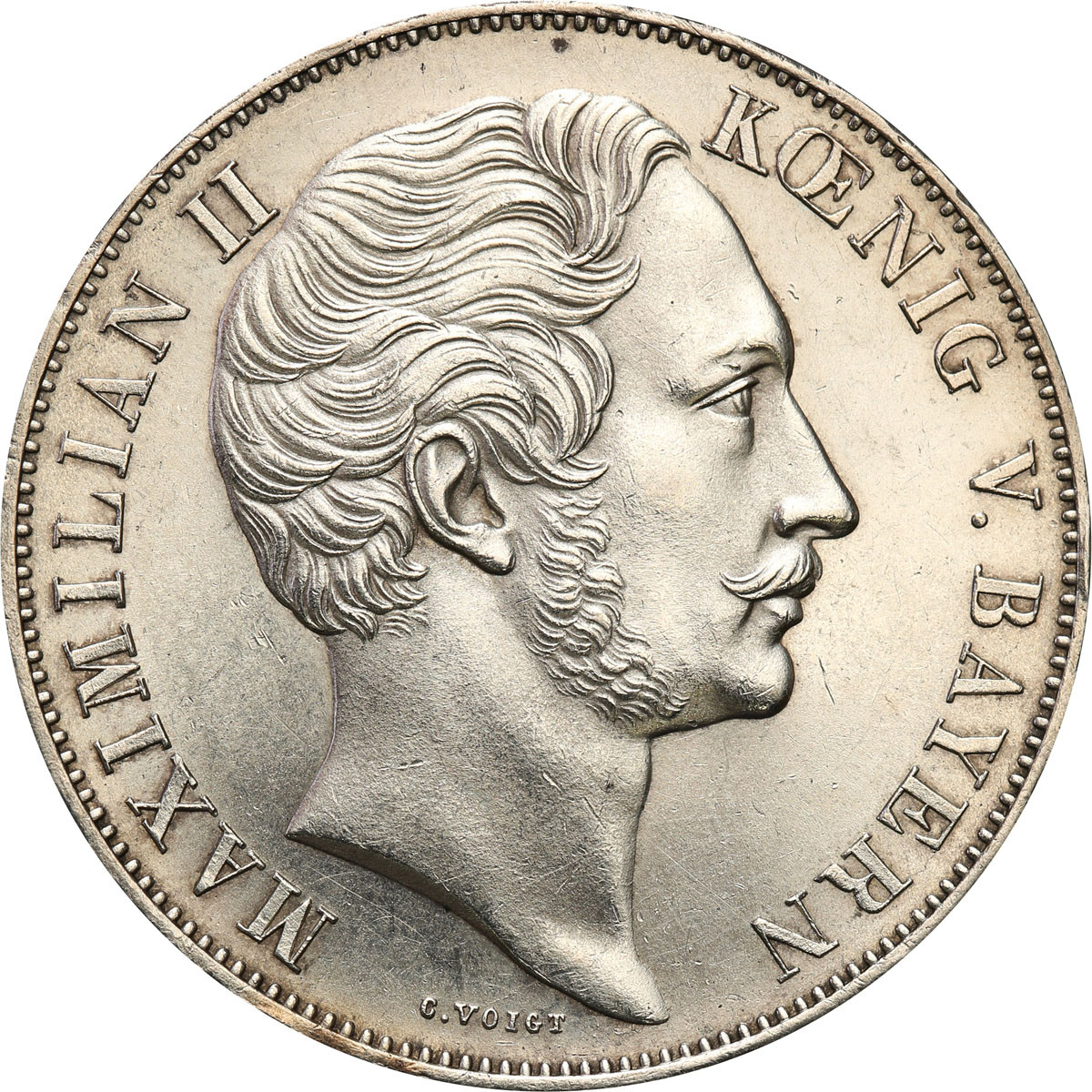 Niemcy, Bawaria. Maksymilian II Józef (1848-1864). 2 guldeny 1855, Monachium